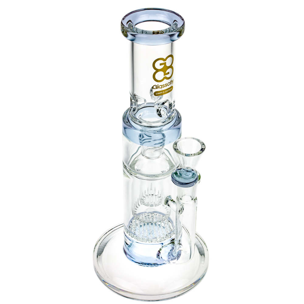 Glasscity Limited Edition Straight Double Perc Ice Bong Purple Review