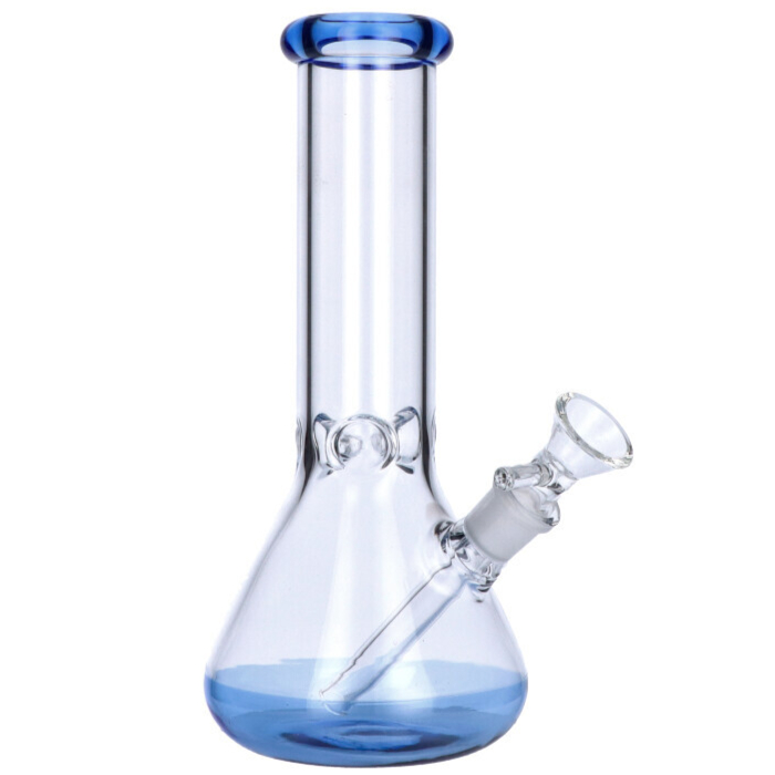 Glass Beaker Base Ice Bong with Blue Accents – A Review